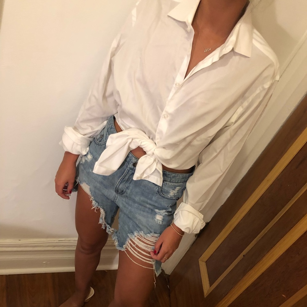 men’s oversized button down